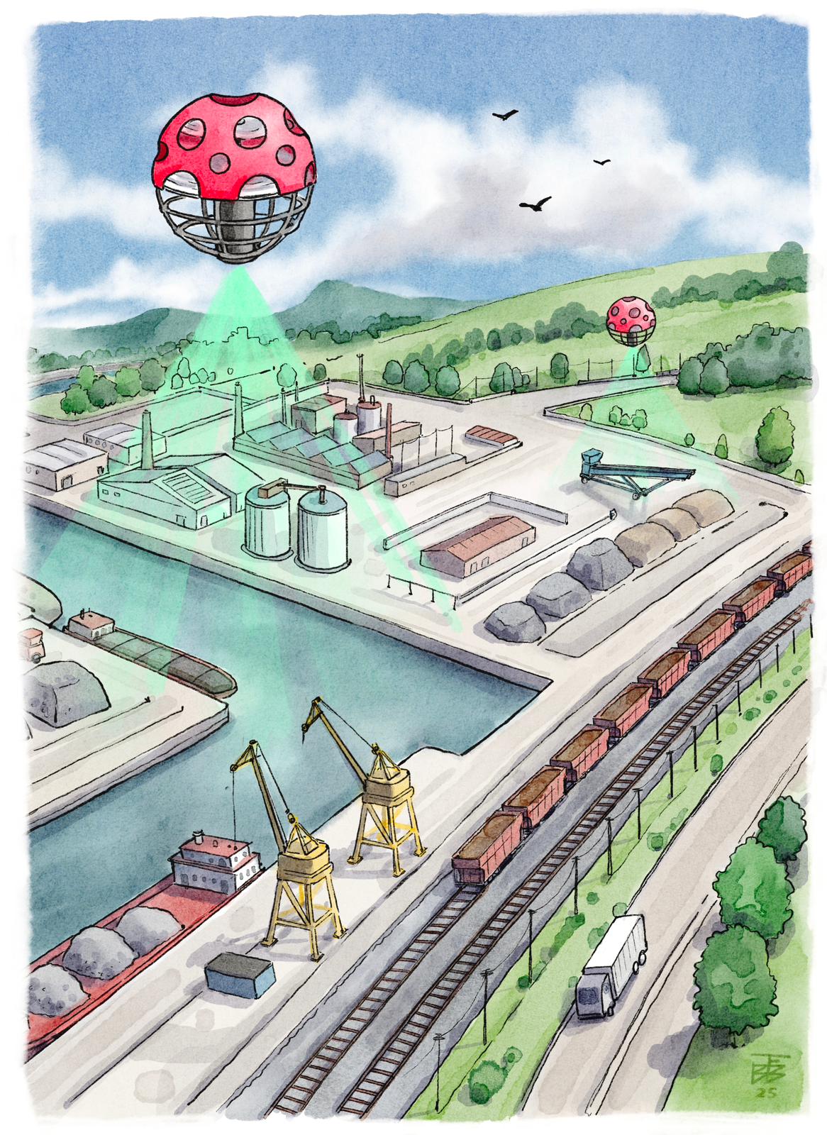 Industrial perimeter patrol