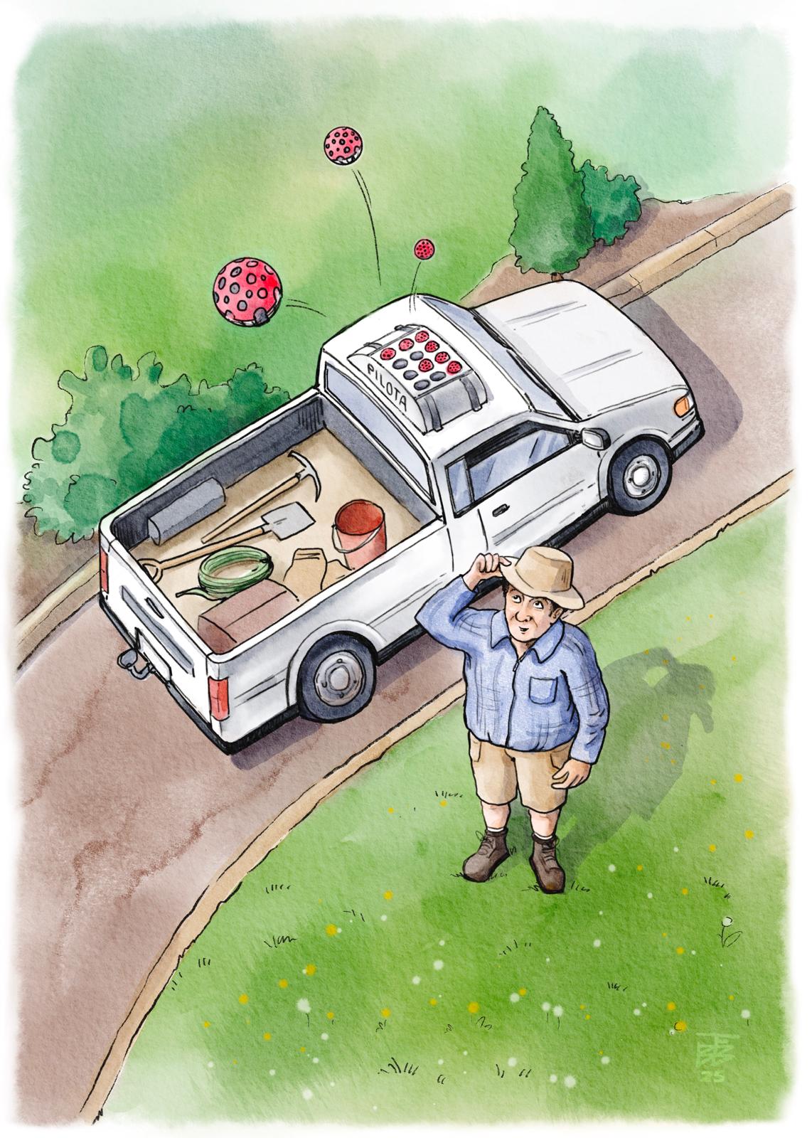 Gardening aerial check